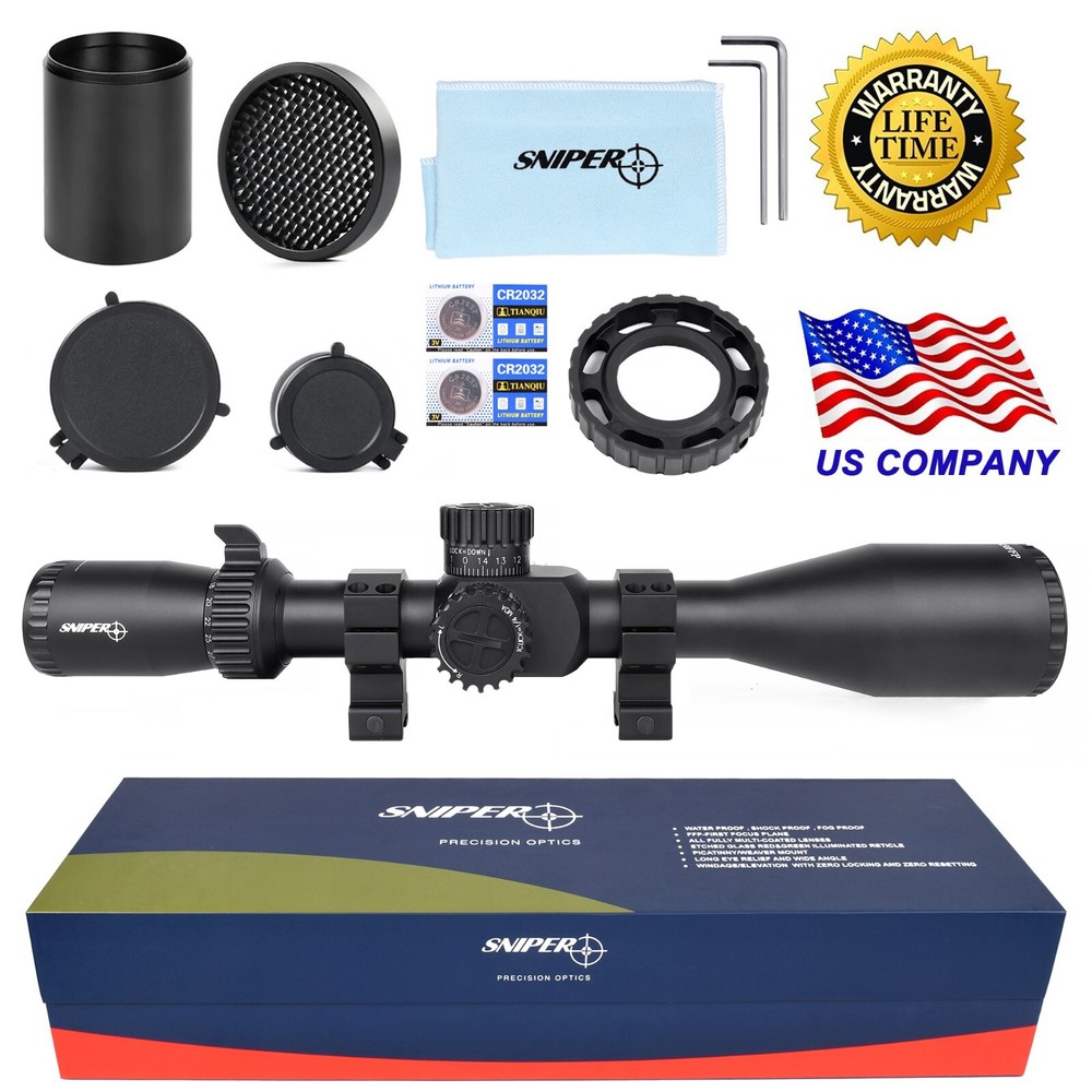 Sniper 5-27×50 FFP Rifle Scope 30mm Tube Side Parallax Adjustment for .308/ .338