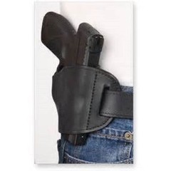 Bulldog OWB leather hip holster for Ruger LCP 380