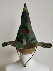 Outdoor Camouflage Hunting Tactical Large Brim Cosplay Wizard Hat