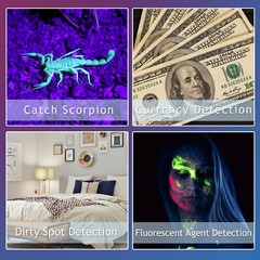 UV Flashlight Black Light Super Bright 120000lm Torch Ultra Violet Lamp LED