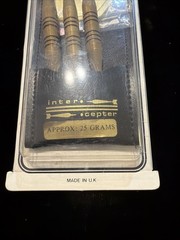 Vintage Target Brass Darts 20g Made in England with Classic Leather Case