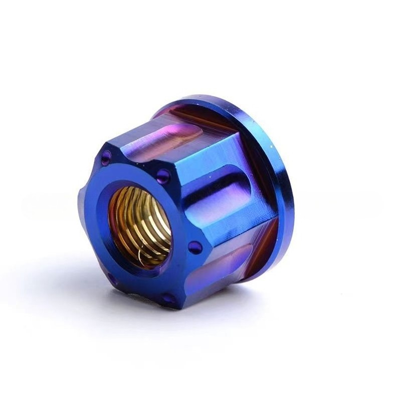 Titanium Nut M6 M8 M10 M12 M14 M16 Fancy Flange Ti Nuts For Bike Motoycycle