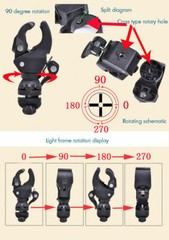 Bike Flashlight Holder Universal Flashlight Mount Holder 90º Rotation for Riding