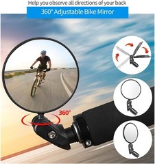 Bike Mirrors 2pcs Bar End Bicycle Mirrors for Handlebars Bicycle Cycling + Tools