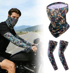 Cooling Arm Sleeves & Neck Gaiter Set – Breathable UPF 50+ Protection Face Mask