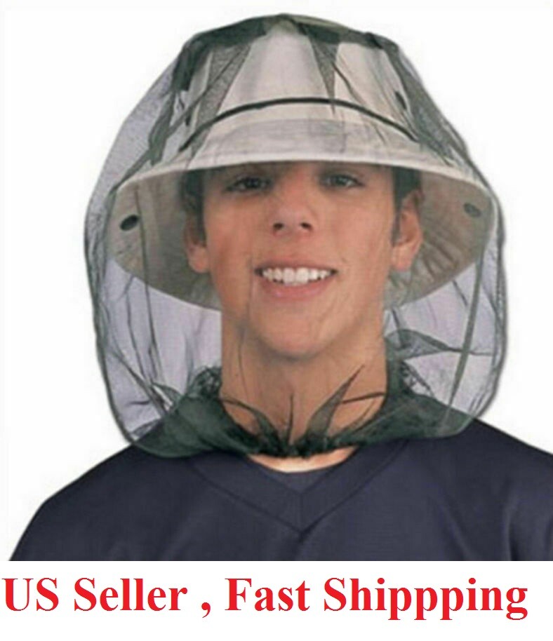 Anti-Mosquito Bug Bee Insect Head Net Hat Cap Sun Protection Fishing Hiking