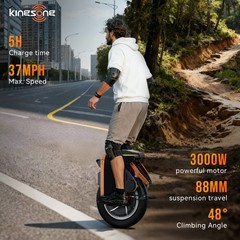 KINGSONG S16 PRO Electric Unicycle for Adults 3000W Powerful Motor Off-Road EUC