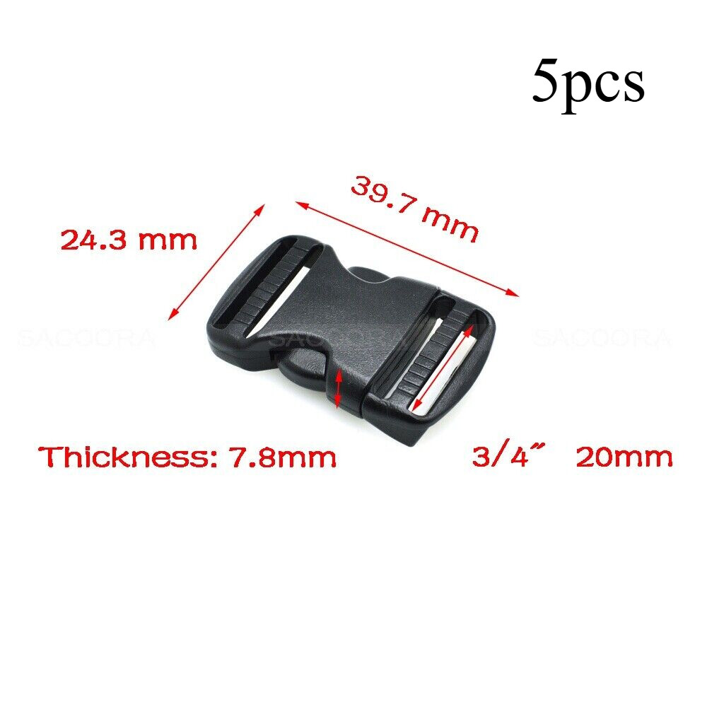 20-50mm Plastic Dual Adjustable Side Release Buckles for MOLLE Backpacks