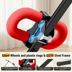 Ab Machine for Home Gym, Adjustable Ab Workout Equipment w/ LCD Display,Foldable