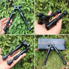 6Inch Tactical Rifle Bipod Adjustable Spring Return 20mm Picatinny Mount Adapter