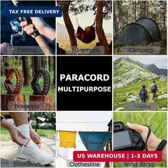 Paracord 240lb – 2mm Micro Utility Cord – 3 Strand Parachute Spool Cord – 100ft