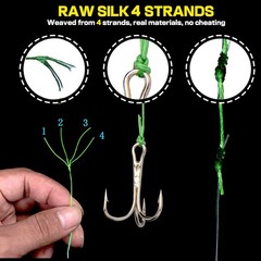 100M 4 Strands Braided Fishing Line 10-80LB Sea Fishing Wire Cord