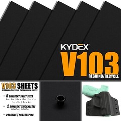 KYDEX® Sheet – V103 Thermoform Sheets – (Multiple Sizes Available) -(Black)