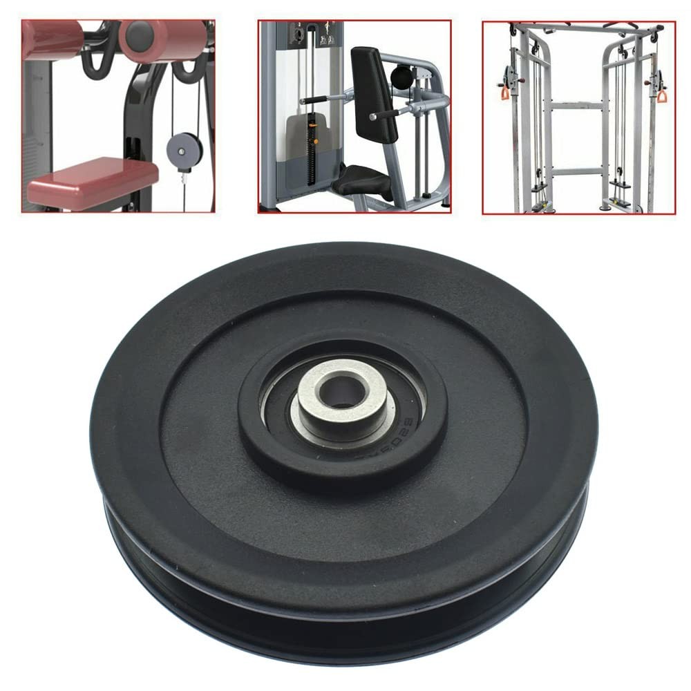 Universal Nylon Gym Cable Pulley Wheel 4.5 in/115MM Rotation 360 Degree…