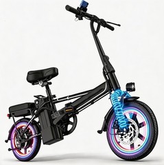 Peak 750W Foldable Electric Bike Adults 14&Prime; Ebike 48V 22MPH 30Miles E Bicycle US