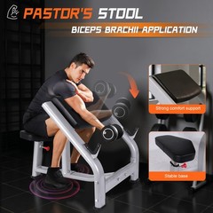 Preacher Curl Weight Bench with Adjustable Seat Workout Bench for Home Gym