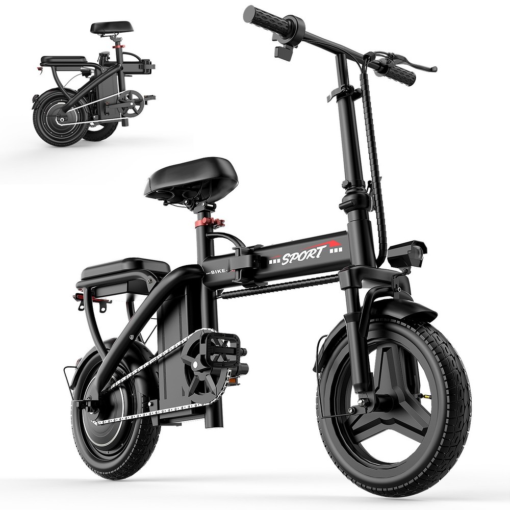 ASKGO Lightweight Folding Ebike 1500W 48V 25MPH 14&Prime; Electric bike for Adults