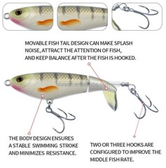 Whopper Plopper 90mm 14.2g Topwater Popper Fishing Lure – Choose color
