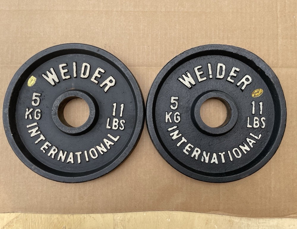 Weider International 5 Kg (11 Lb) Olympic Weight Plates, Set Of 2