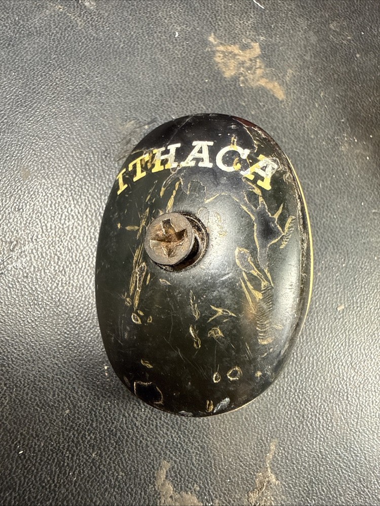 ithaca 37 Wood Stock Pistol Grip Cap Medallion Original L 0352