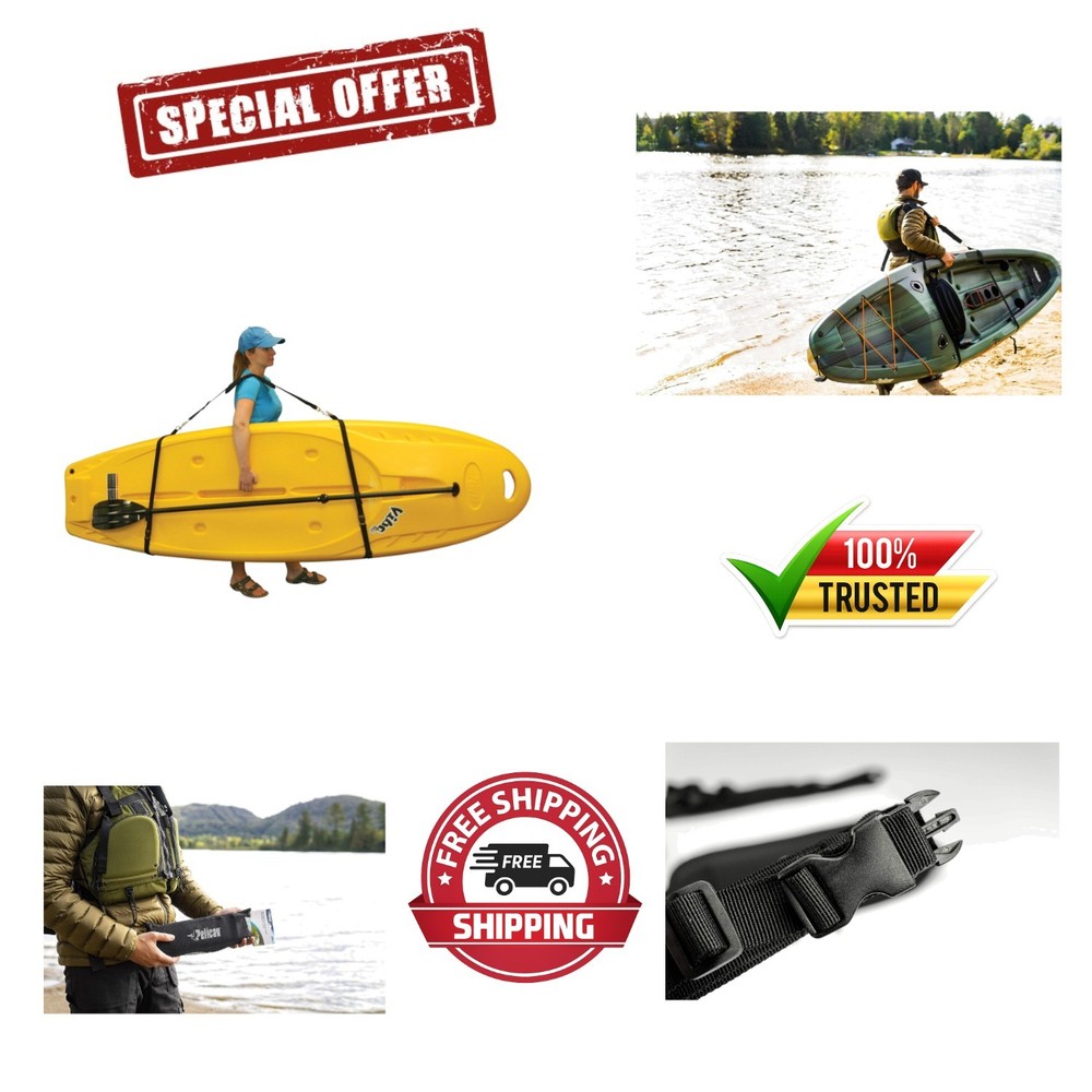 Adjustable Shoulder Strap for SUP and Kayak – Durable & Ergonomic Black