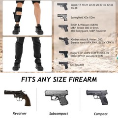 Ankle Leg Gun Holster Tactical Pistol Concealed Carry with Magazine Holder Pouch