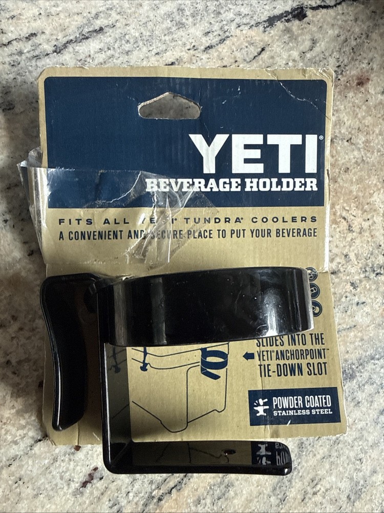 YETI Beverage Holder Black Powder Coated Stainless Steel Fit Yeti Tundra Coolers