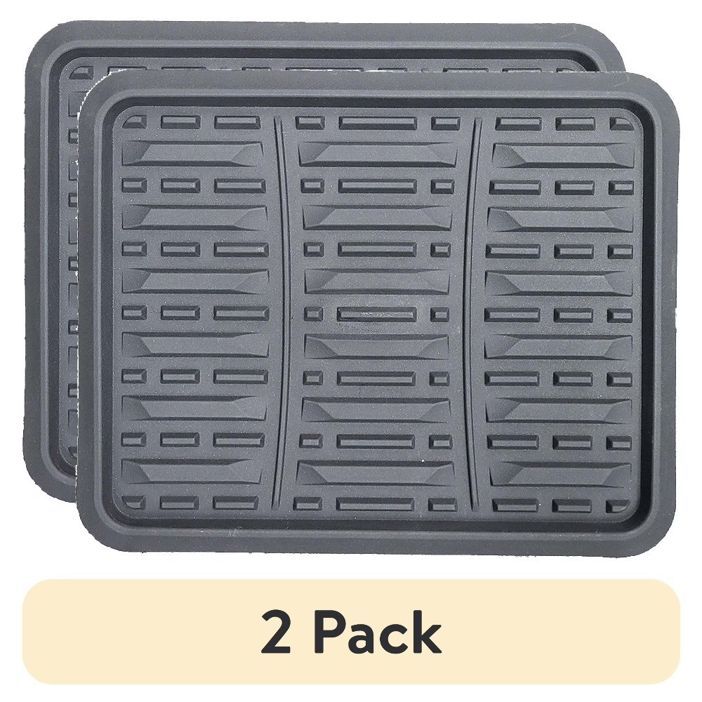 Universal Rubber Rear Floor Mat 1 Piece Black for All Season Car Truck Van SUV
