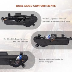 Qunature Bike Frame Bag Waterproof Under Tube Bag 3.5-5 L with Hydration Opening