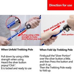 Ultralight Collapsible Trekking Pole Adjustable Hiking Walking Stick