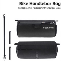 WEST BIKING 1L Bike Handlebar Bag Front Tube Bag Multifunctional Portable Bag