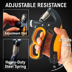 Adjustable Grip Strength Trainer 22330Lbs Forearm & Finger Exercise Device
