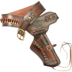Denix Old West Leather Holster With Replica Bullets