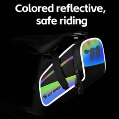 WEST BIKING Colorful Reflective Bike Bicycle Under Seat Saddle Tail Bag 1.8L