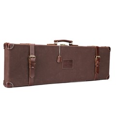 TOURBON Vintage Canvas Shotgun Hard Box Weapon Protect Storage Carry Case Gift