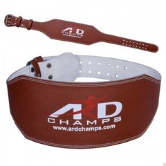 ARD CHAMPS™ Weight Lifting 6&Prime; Leather Belt Back Support Strap Gym Power Training