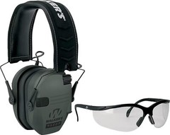 Walker&rsquo;s Razor Slim Electronic Muffs & Glasses Combo Kit For Head NRR23dB
