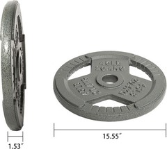 Barbell Weight Set, Cast Iron 1&Prime; Standard Weight Plates Including 5FT Standar…
