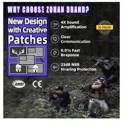 ZOHAN Electronic Shooting Ear Protection Earmuffs NRR 23dB Camo