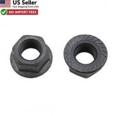 8 Pcs Bicycle Hub 3/8&Prime; Black Flange Nut Kit Front Rear Wheel Safety Washers