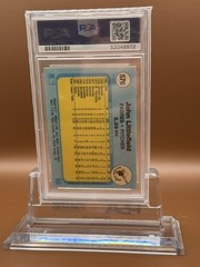 1982 Fleer John Littlefield Pitching Lefty Error #576 PSA 8 Reverse Negative