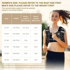 Ergonomic Adjustable Weighted Vest for Men & Women 8-30 lbs – Ultimate Comfort