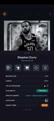 DIGITAL Topps NBA Collect Chrome &rsquo;26 Stephen Curry Negative Iconic DIGITAL