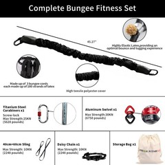 Prior Fitness Premium Bungee Cord Heavy Duty Bungee Fitness Cord242-264Pounds