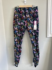 Roxy Rowley NWT Size L Women’s Snow Pants Stirrups Ski Snowboard Black Floral
