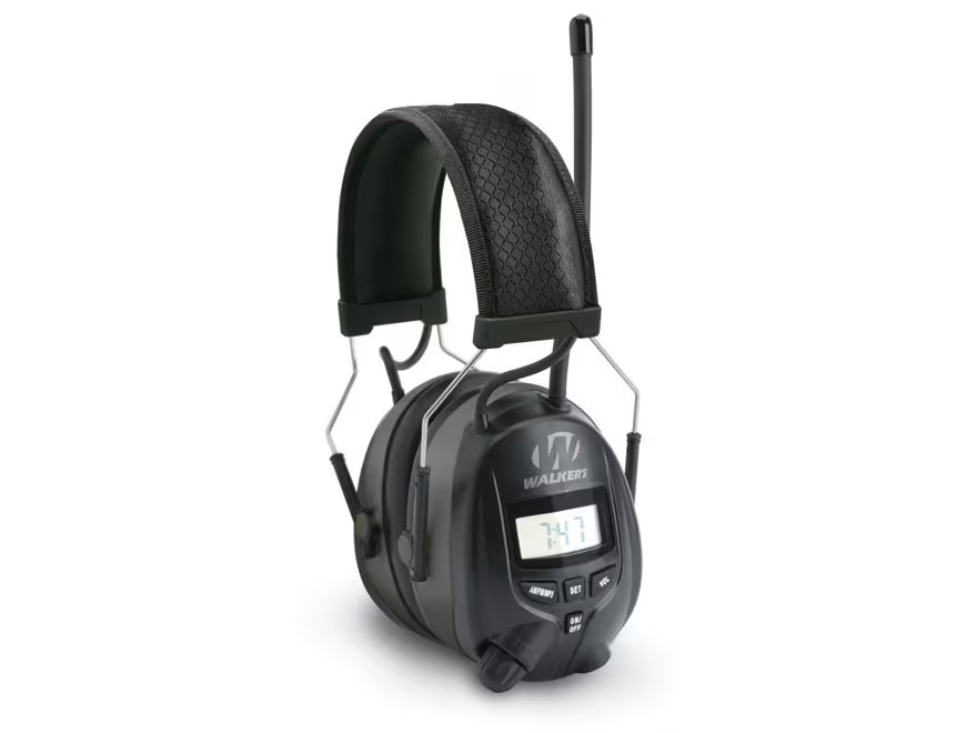 Walker&rsquo;s Digital AM/FM Radio Passive Ear Muffs Black