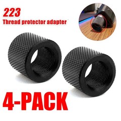 4PACK Black Steel 1/2×28 1/2-28 TPI Muzzle Brake Thread Protector For 9mm .223