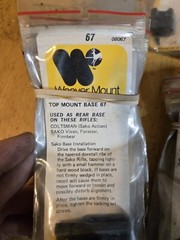 (1) weaver scope mount bases #47-89 (sold individually)