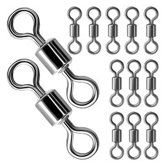 Rolling Barrel Swivel 42-330lb Fishing Swivels Solid Ring #1-#8,1/0-6/0 100PCS