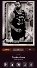 Topps NBA Collect DIGITAL 2026 Stephen Curry Chrome Negative Base Iconic